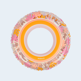Bouée piscine gonflable  65 cm algues rose