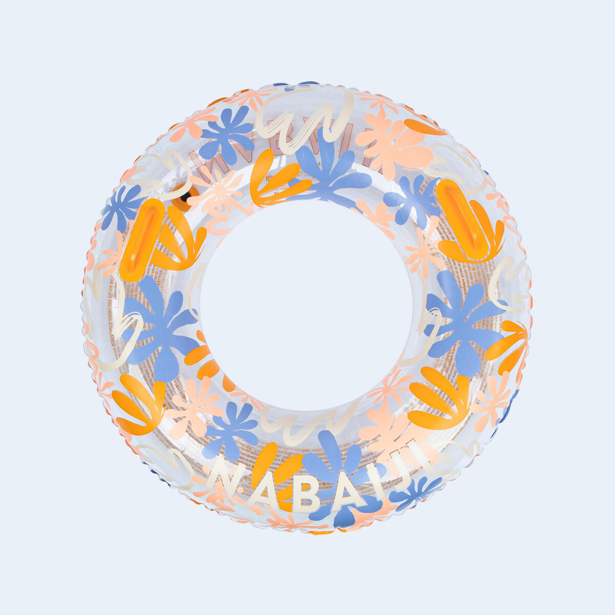 Bouée piscine gonflable imprimée grande taille 92 c m avec poignées