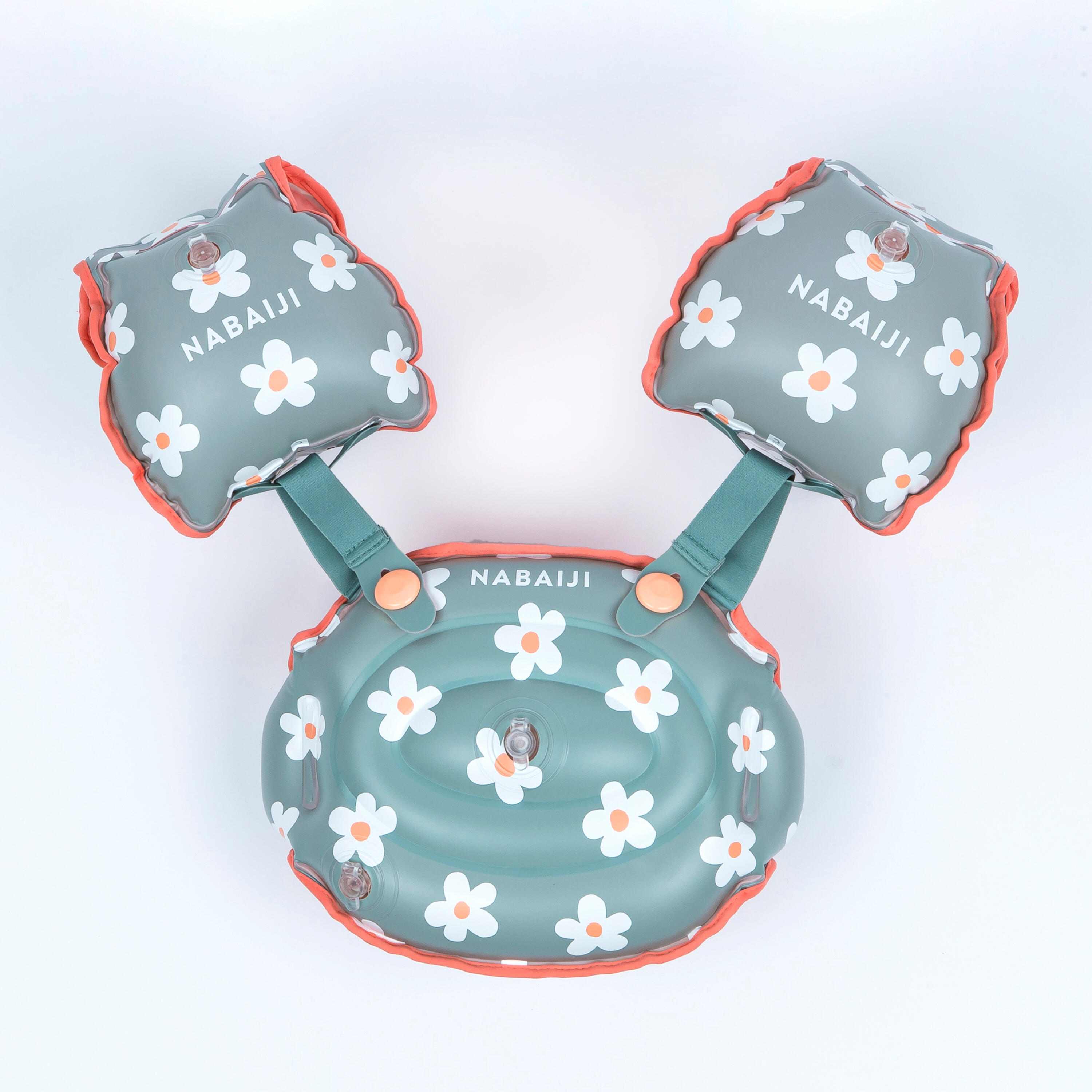 NABAIJI Manguitos cinturón Piscina Evolutivos Niños Tiswim v2 15-30 Kg Flores