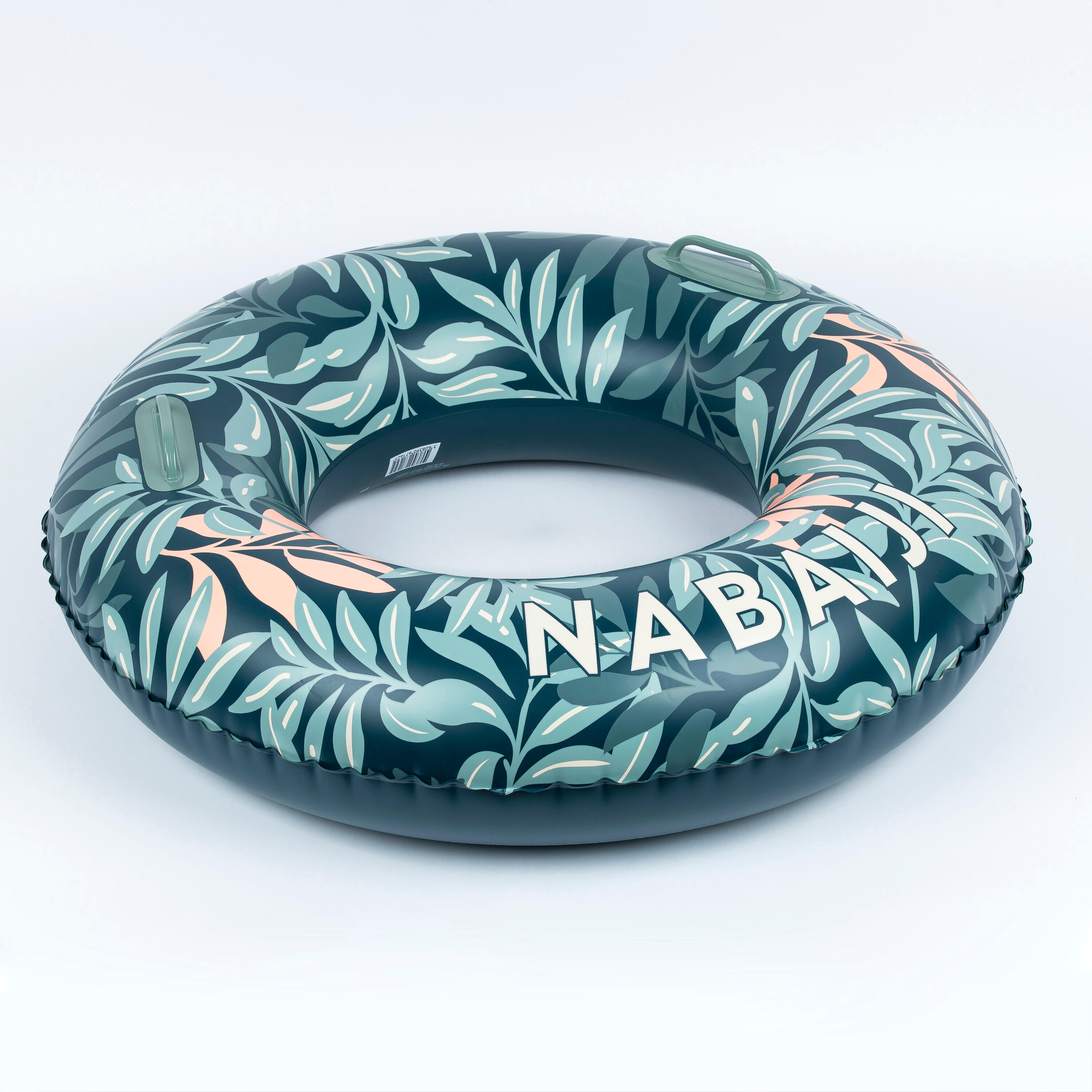 Large 92 cm inflatable printed pool ring with comfort grips