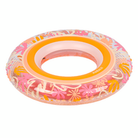 Bouée Piscine Gonflable  65 cm ALGUES ROSE