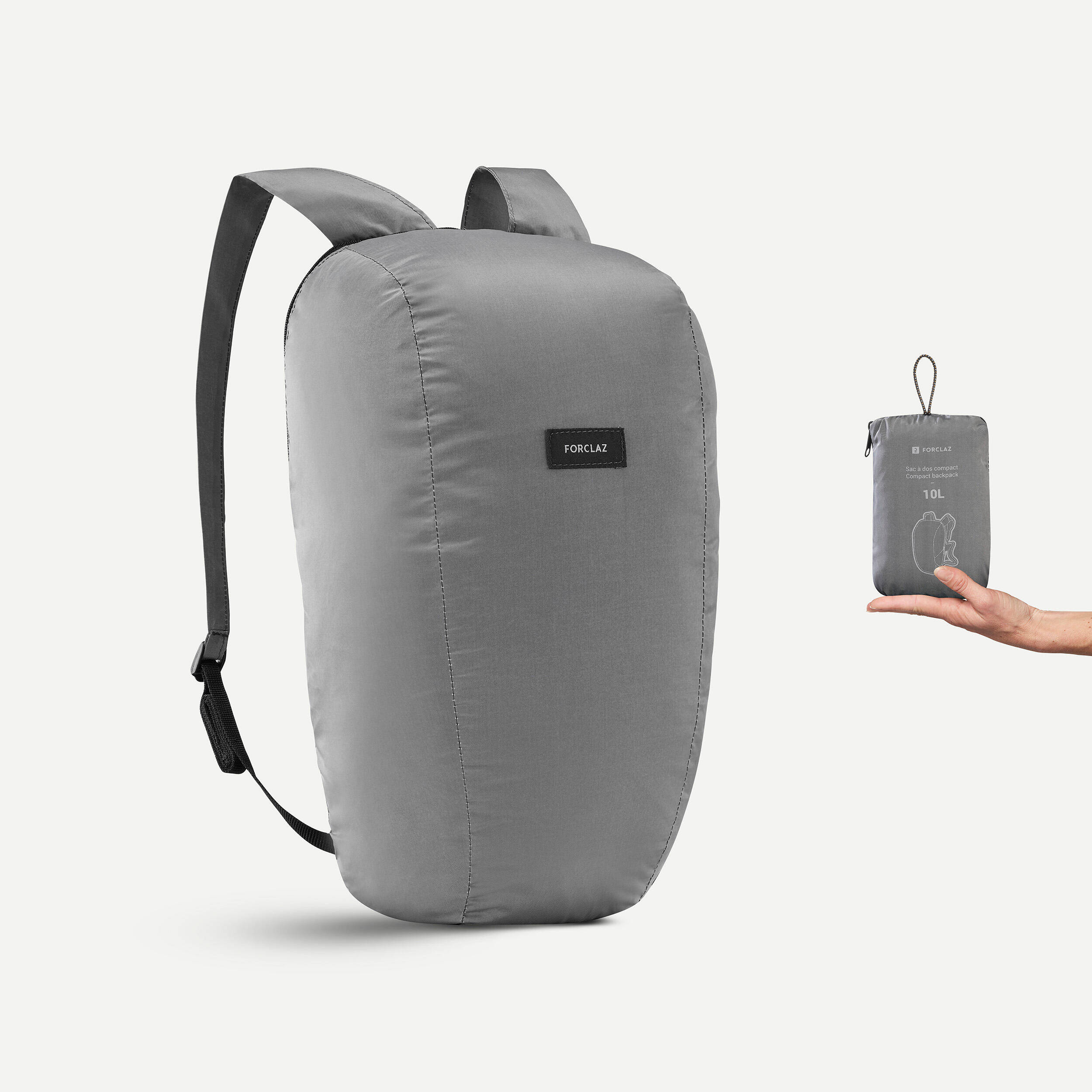 Travel 100 10L foldable pocket backpack - Grey -  5