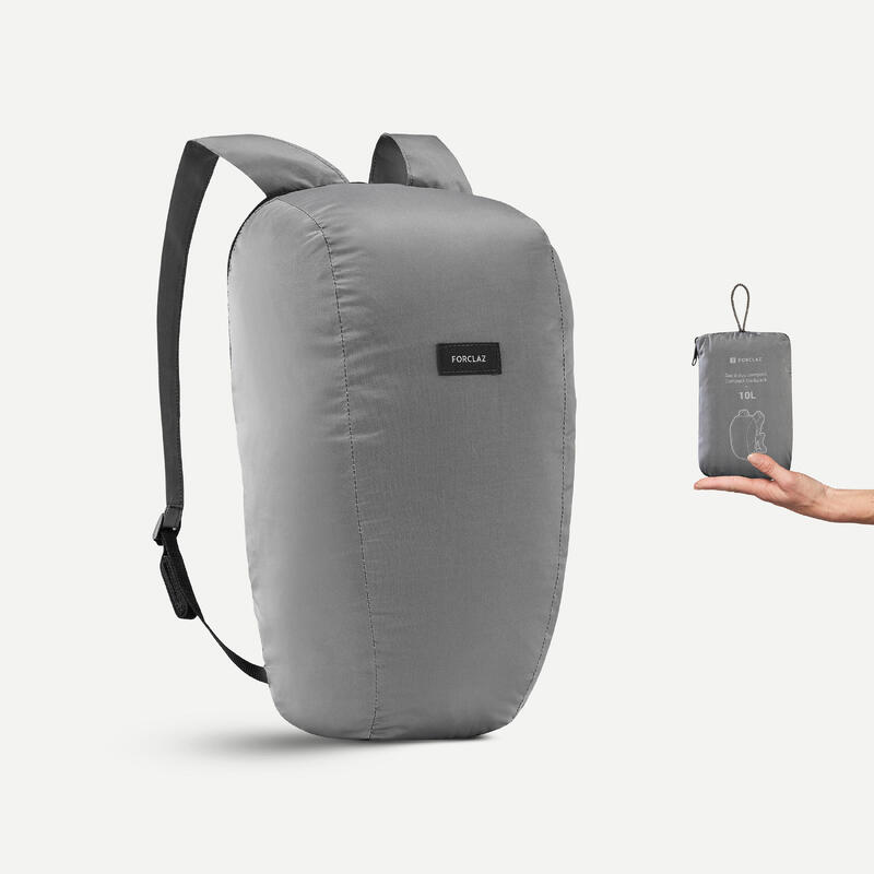 Outdoor Katlanabilir Sırt Çantası - 10 L - Gri - Travel 100