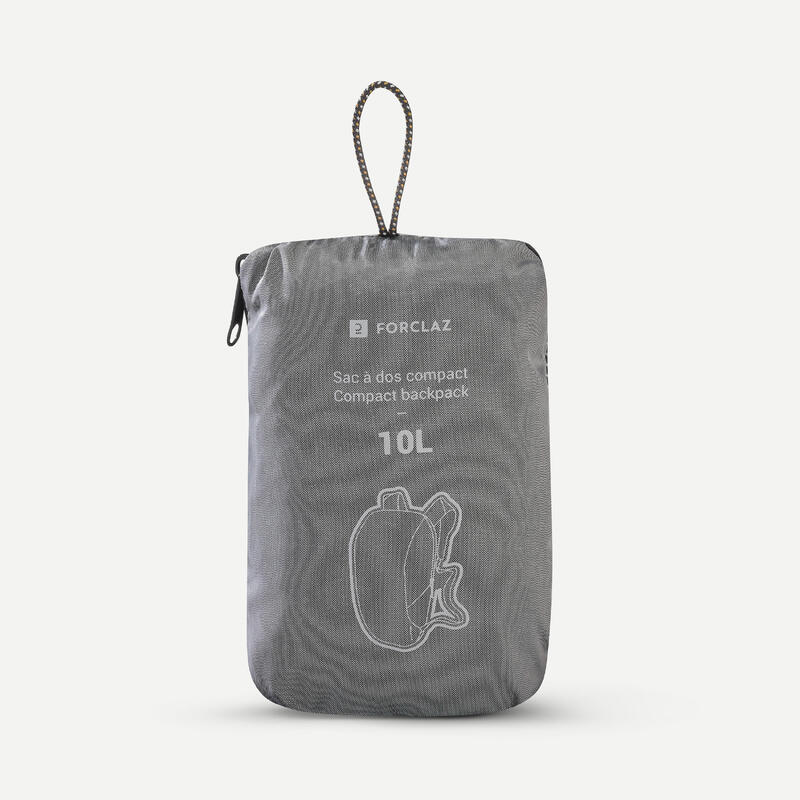 Rucsac de buzunar pliabil 10L, Travel 100 gri