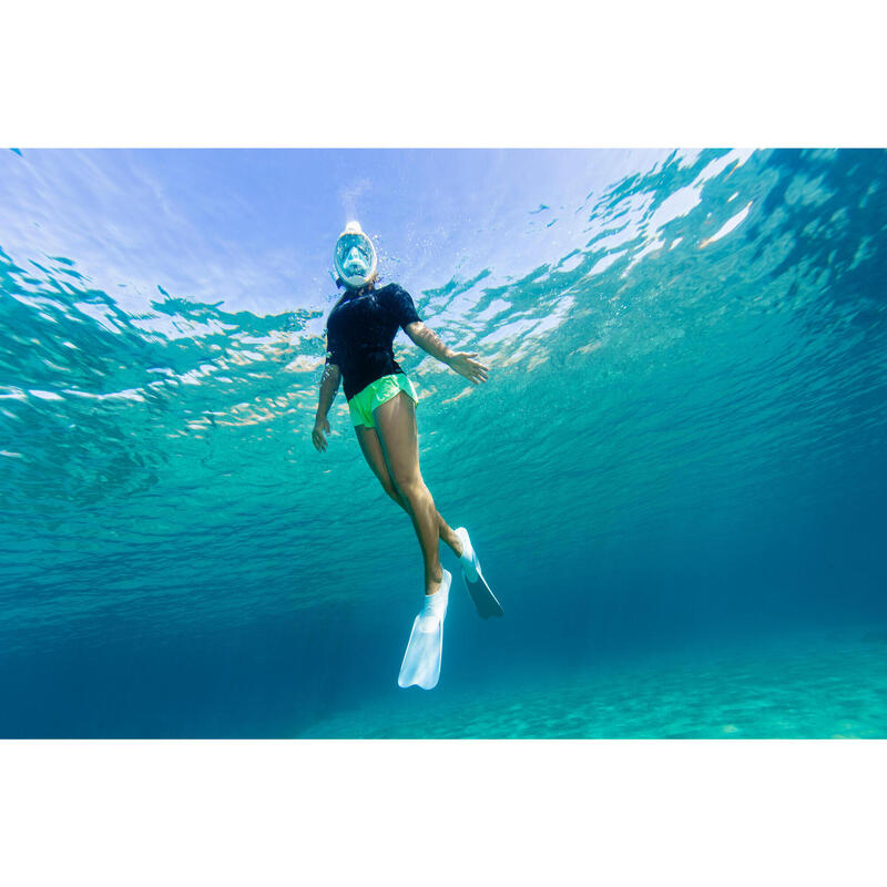 Mască snorkeling de scufundări Easybreath 900 > 10 ani Bej și verde 24