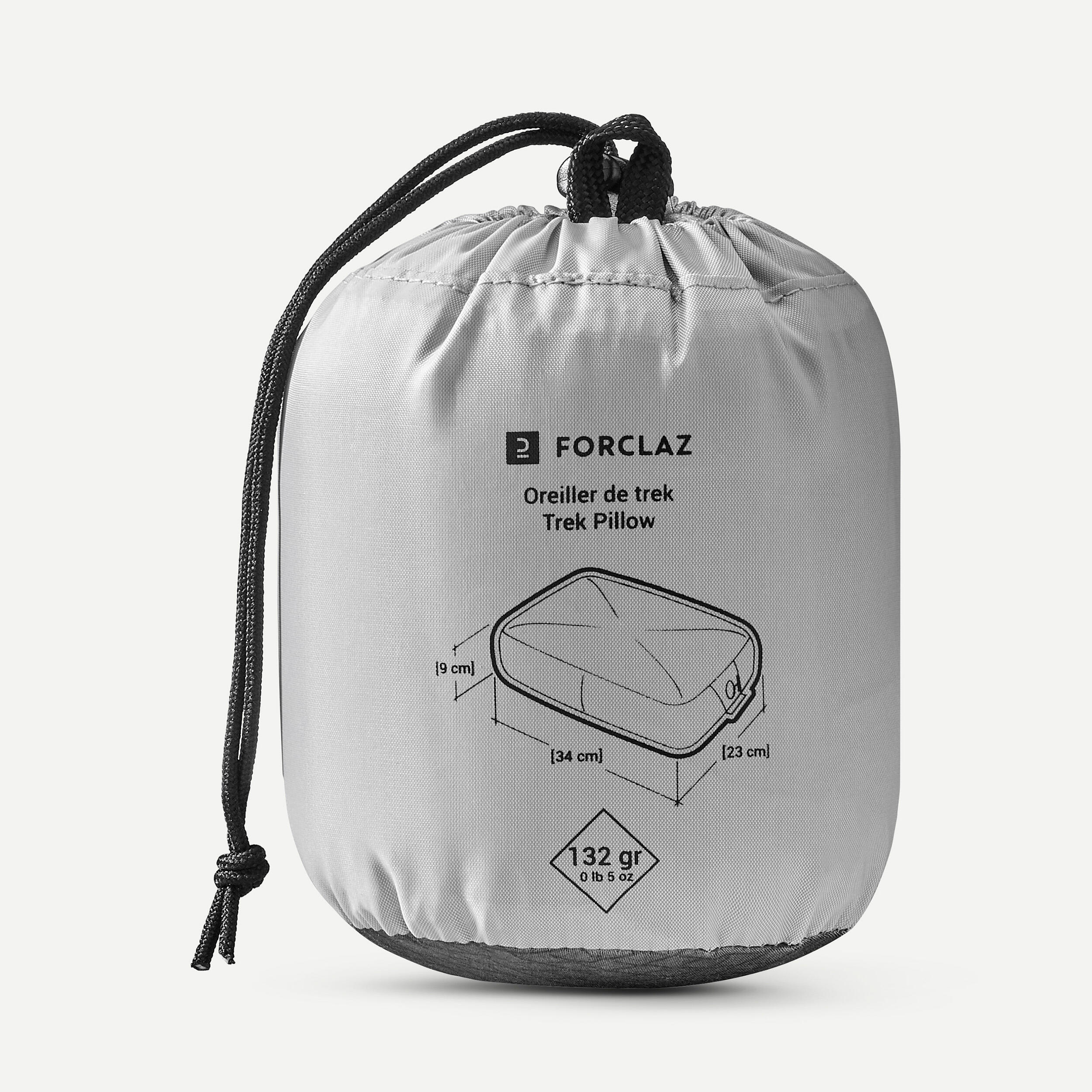 Camping Inflatable Pillow - MT 500 Grey - FORCLAZ