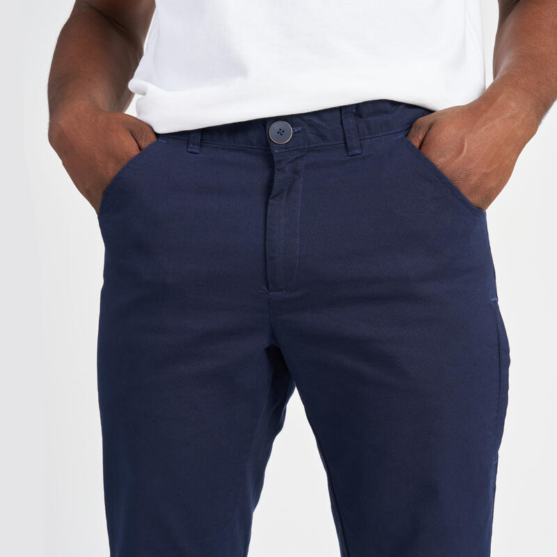 Pantaloni vela uomo SAILING 100 cotone blu