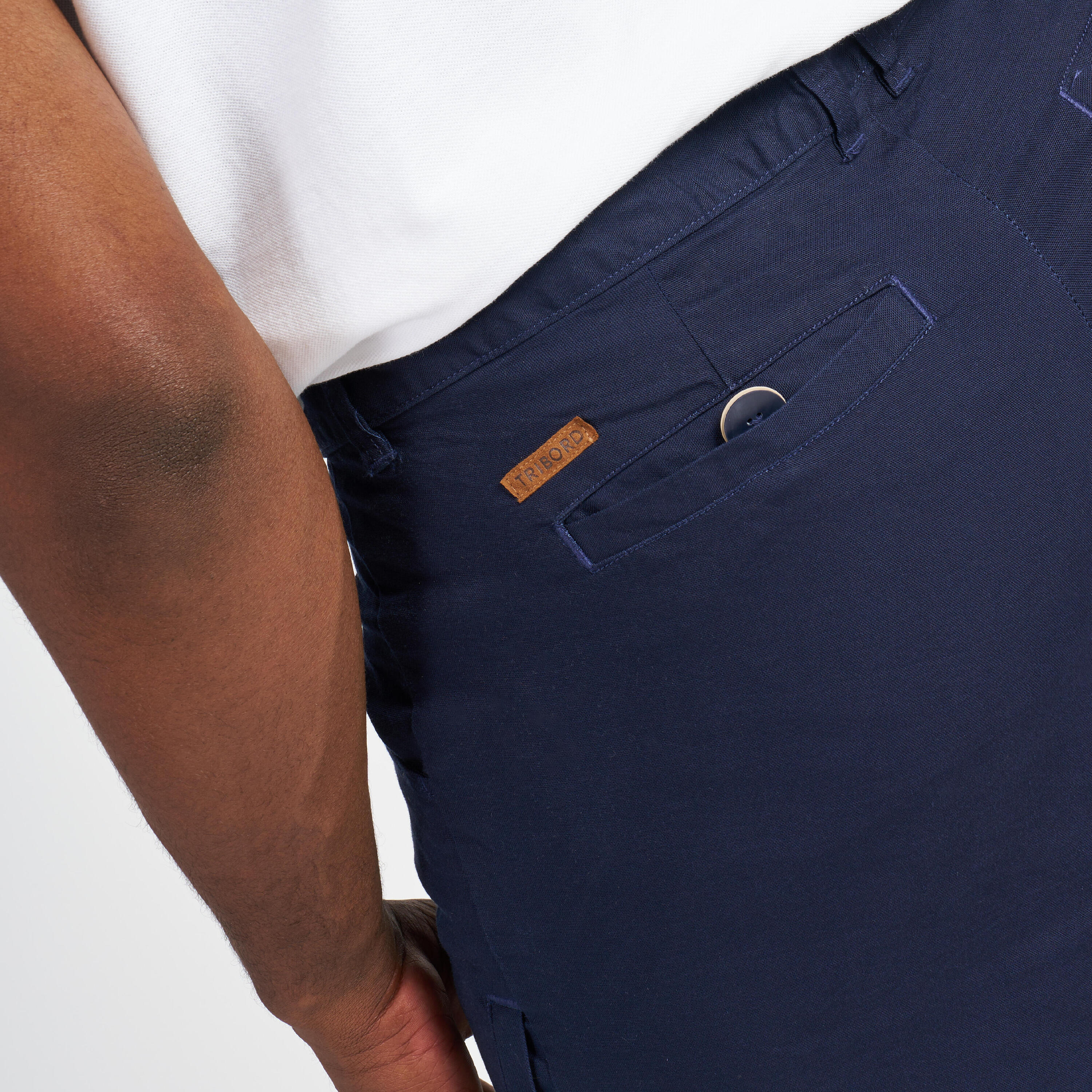 Pantalon de voile en coton 100 homme bleu marine 11/14