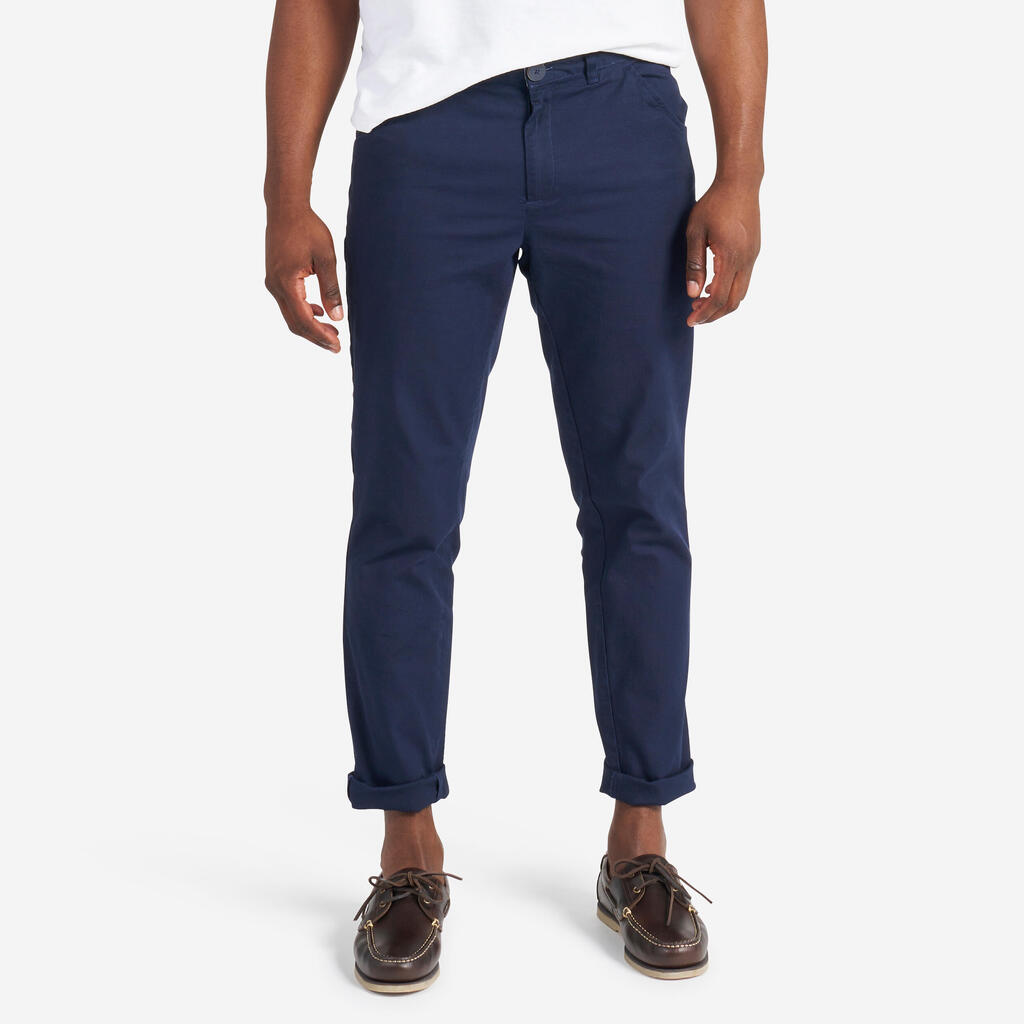 Pantalone za jedrenje 100 pamučne muške - teget