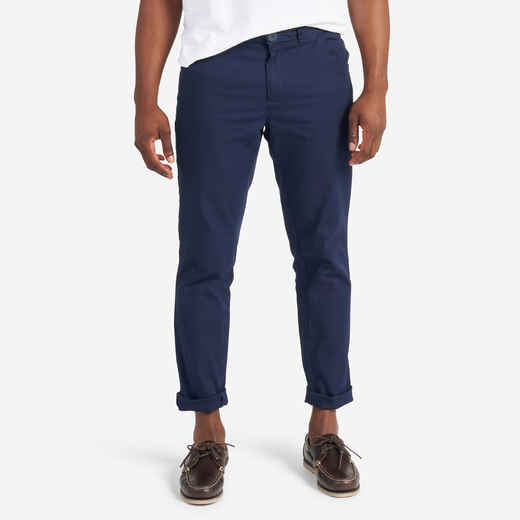 
      Hose Chino Herren Baumwolle 100 marineblau
  