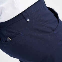 Men's sailing cotton trousers 100 navy blue