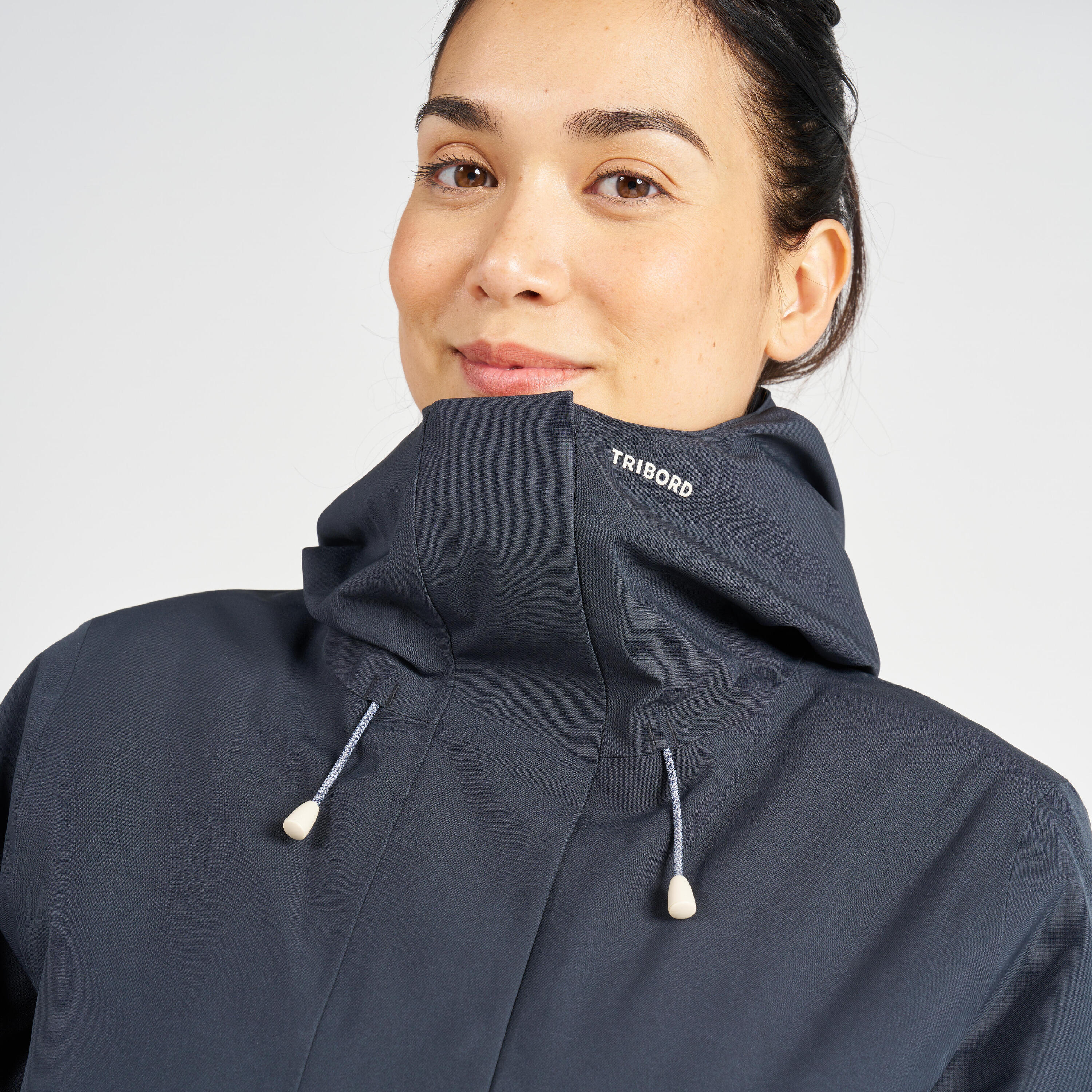 Women's Warm Waterproof Windproof Jacket SAILING 300 - Dark grey 5/13