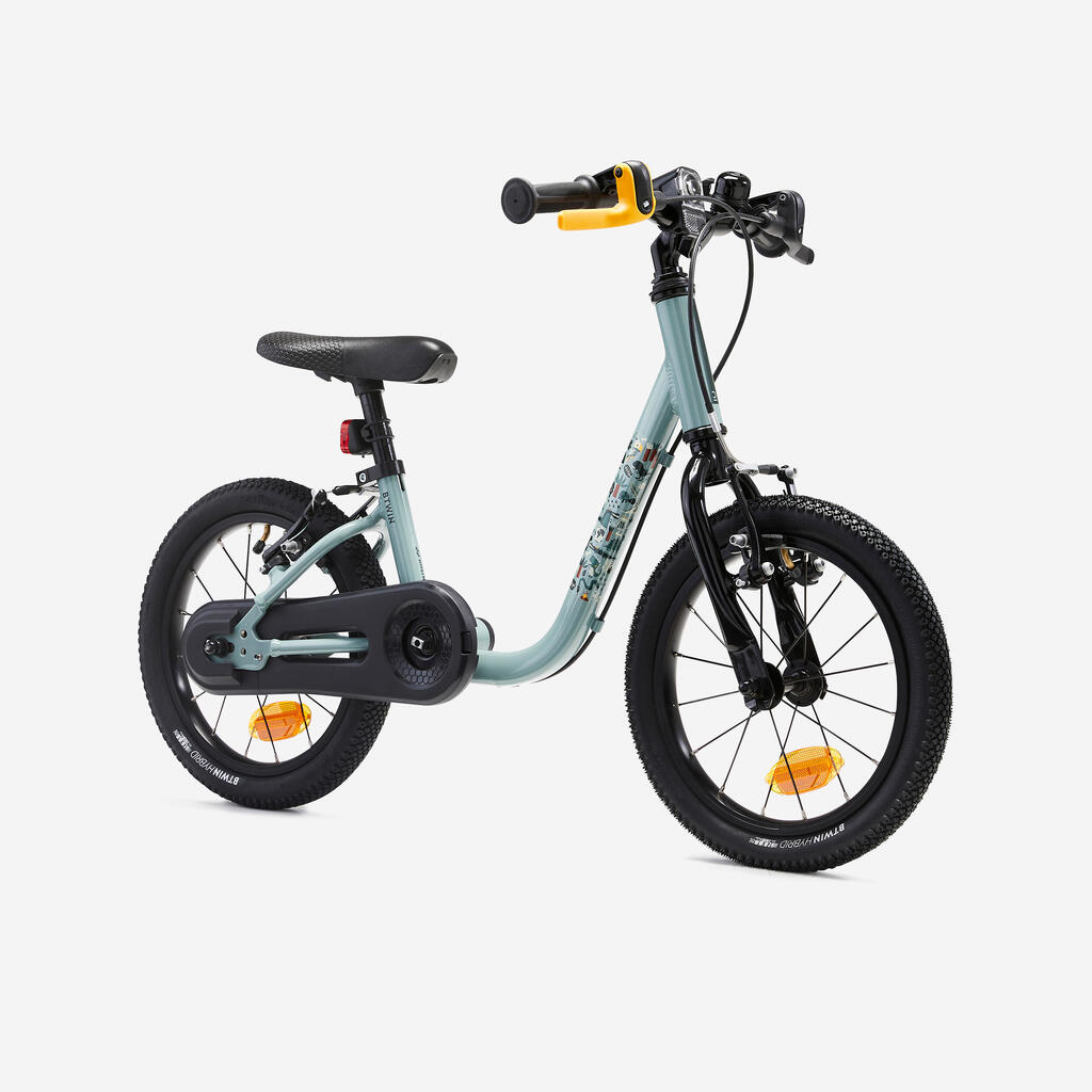 Kinderfahrrad 2-in-1 Laufrad 14 Zoll 3-5 Jahre Discover 900 grün 