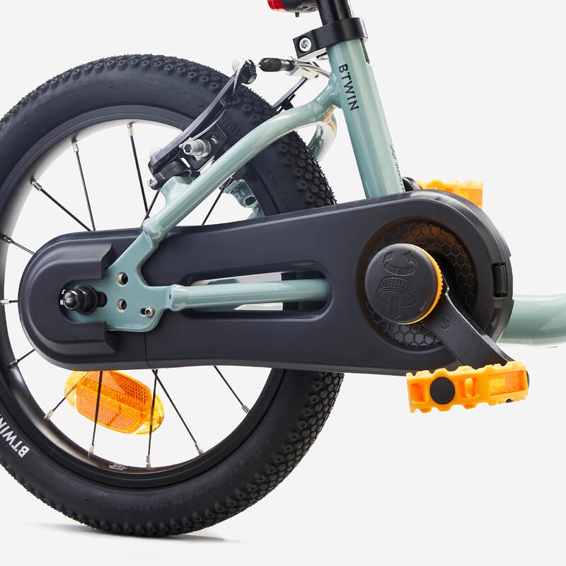 Bicicletă 2 în 1 Discover 900 14" verde copii 90-110 cm