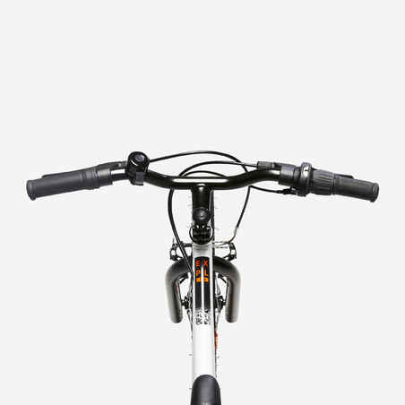 Vaikiškas kalnų dviratis „Rockrider ST 120“, 20 col. ratai, 6–9 m. vaikams, baltas / oranžinis