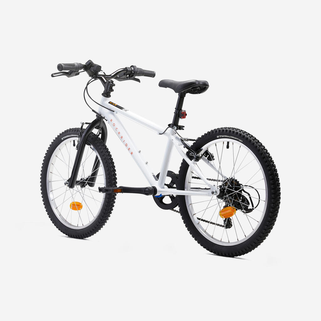 Bērnu kalnu velosipēds (6-9 g) “Rockrider ST 120”, 20 collas, balts/oranžs