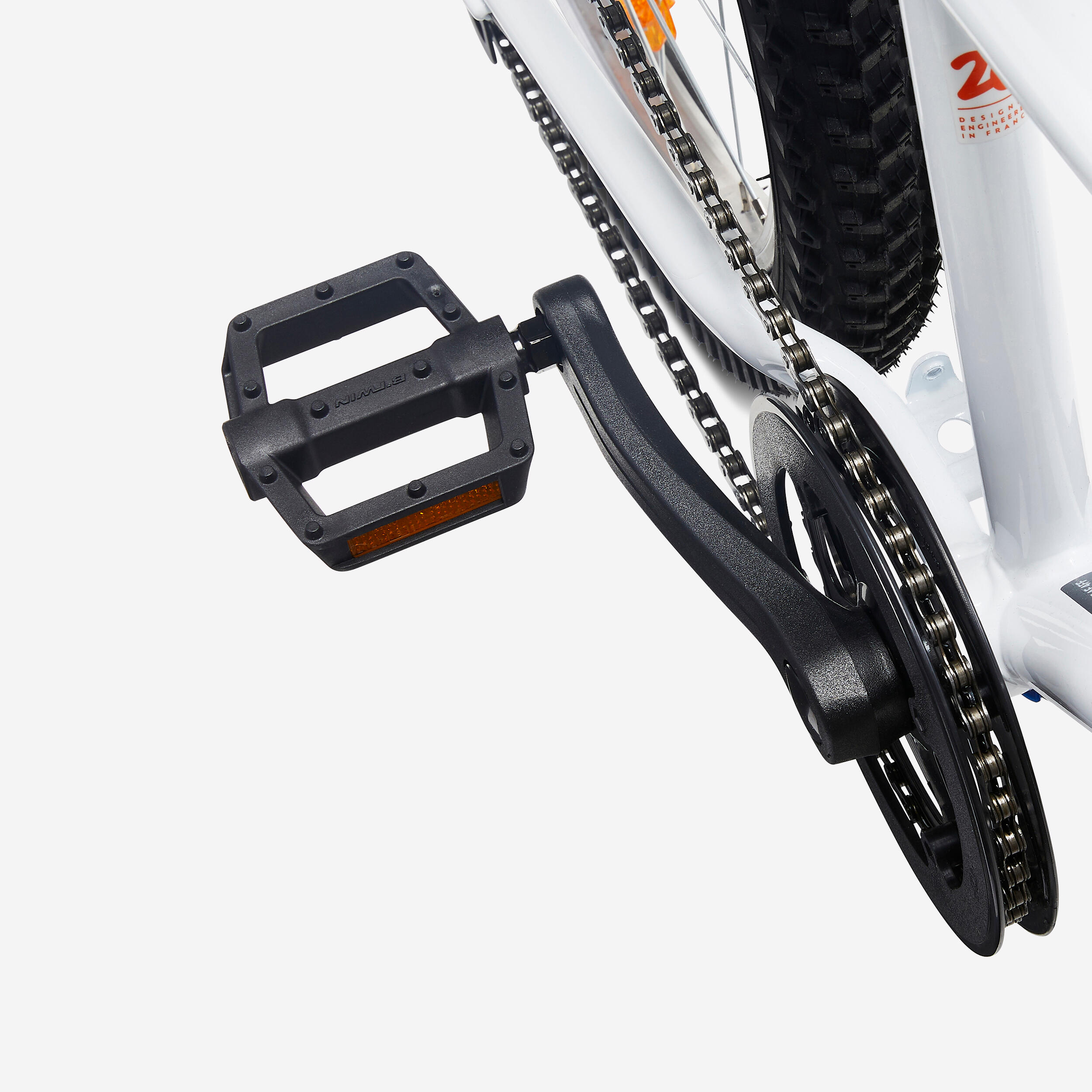 Kinderfahrrad 20 Zoll Rockrider Explore 120 weiss/orange | Decathlon