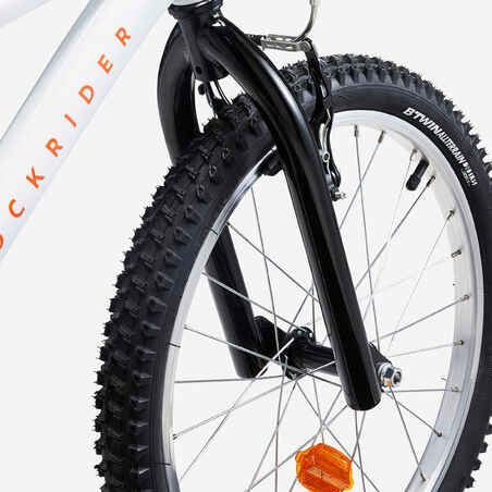 Παιδ. ποδήλατο βουνού Rockrider ST 120 20 ιντσών για 6-9 ετών - Λευκό/Πορτοκαλί