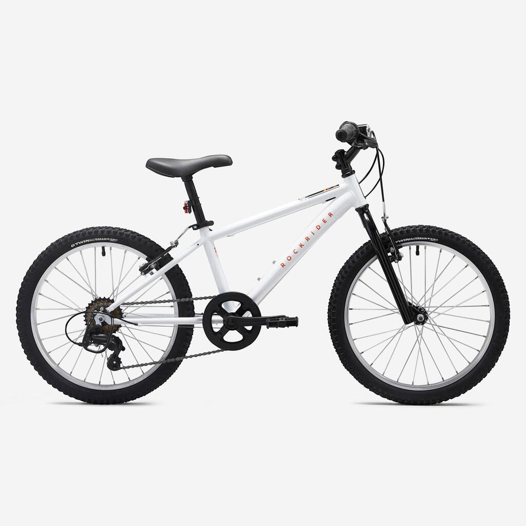 Παιδ. ποδήλατο βουνού Rockrider ST 120 20 ιντσών για 6-9 ετών - Λευκό/Πορτοκαλί