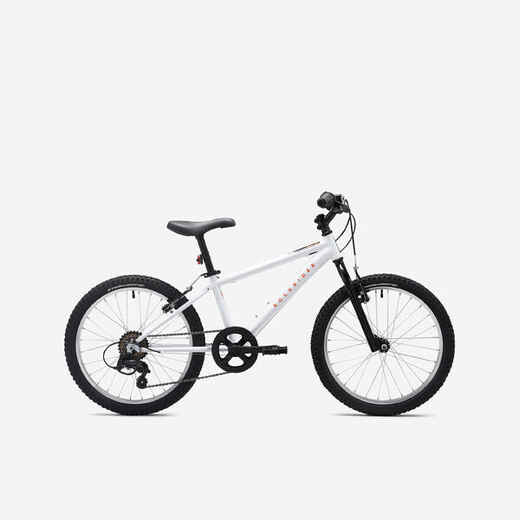 
      Kids' Age 6-9 20-Inch Mountain Bike Rockrider ST 120 - White/Orange
  