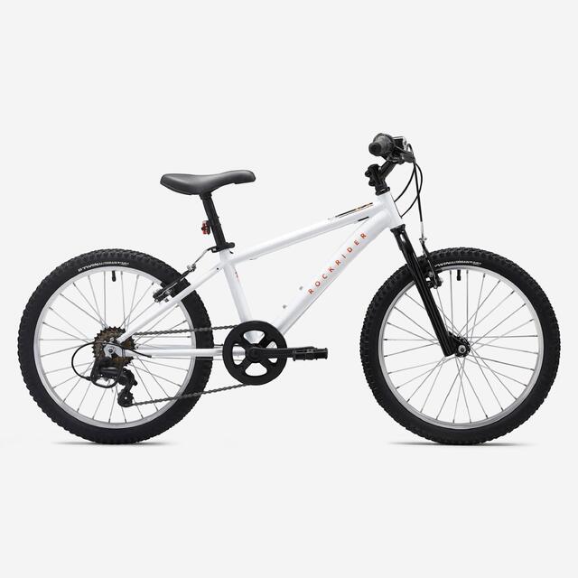 Vélo tout terrain pour enfants Rockrider EXPL 120 20 pouces 6-9 ans blanc orange