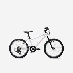 Mountainbike voor kinderen Rockrider EXPL 120 20 inch 6-9 jaar wit oranje