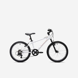 Mountainbike voor kinderen Rockrider ST 120 20 inch 6-9 jaar wit oranje