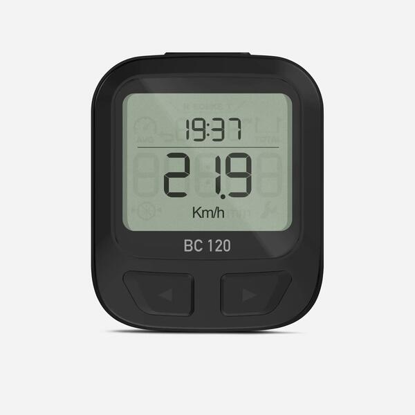 Small wireless cycle computer with a display and handlebar mount
