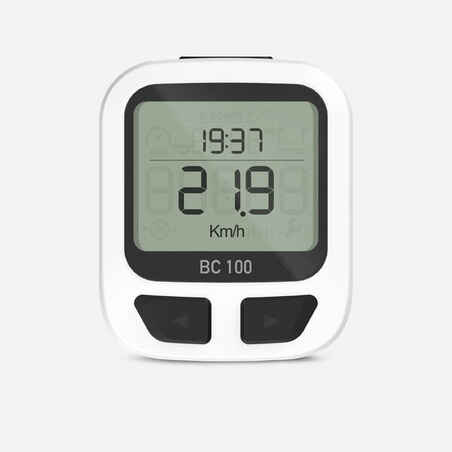 100 Wired Cyclometer - White