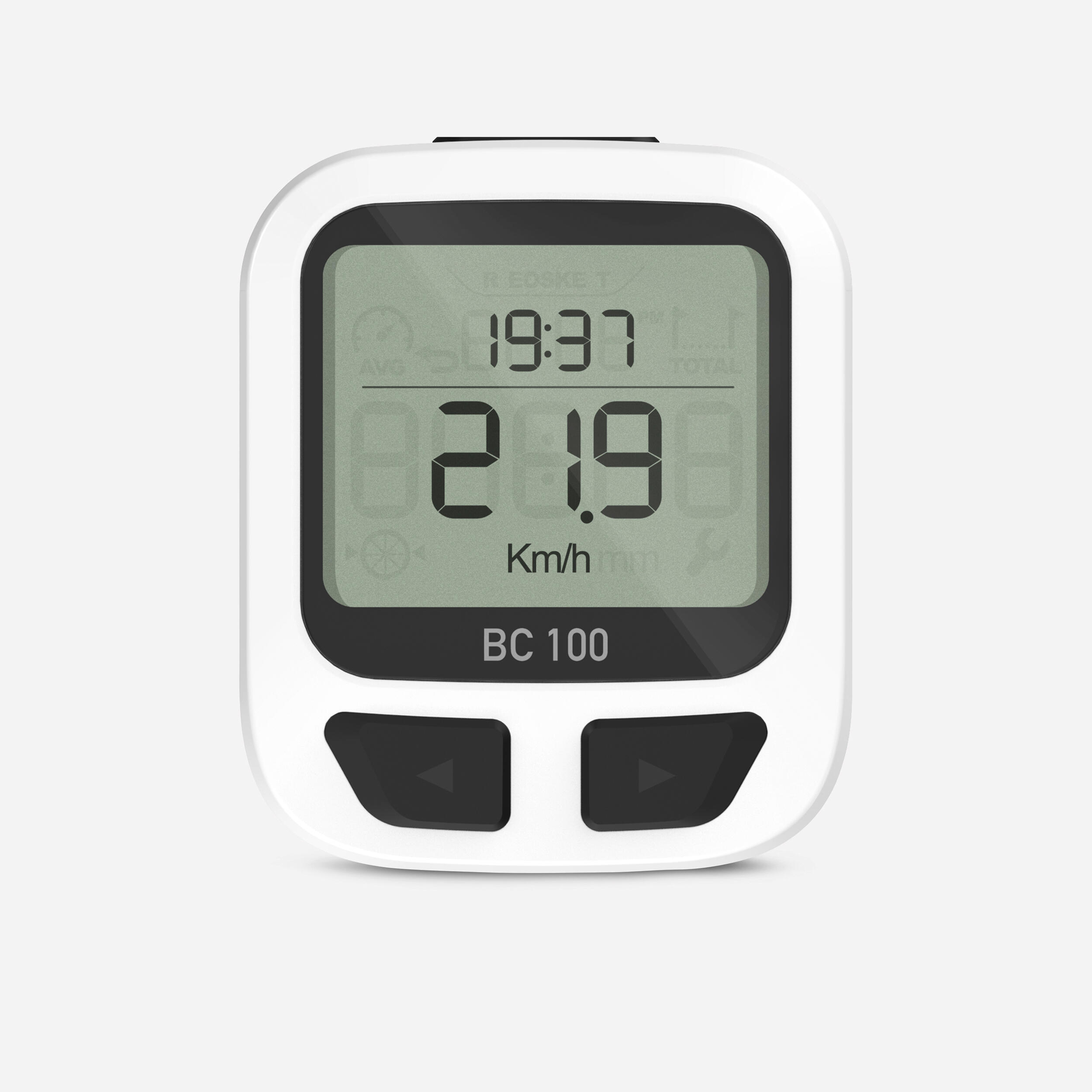 100 Wired Cyclometer - White 1/4