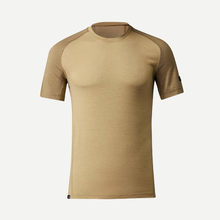 Men's Short-sleeved Merino Wool Trekking T-shirt MT500