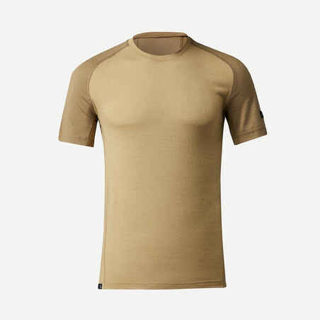 Vyriški trumparankoviai merinosų vilnos žygių marškinėliai „MT500“