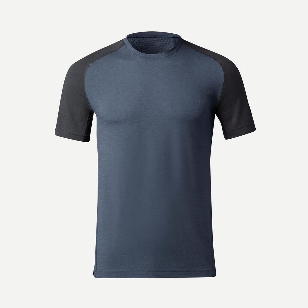 T-shirt de trek manches courtes en laine mérinos Homme - MT500