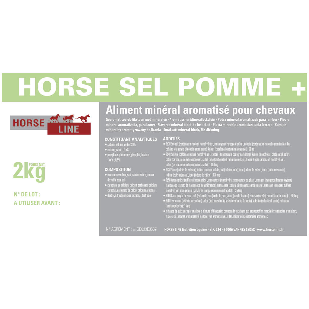 Salzleckstein Horse Roc Pony/Pferd Apfel 2 Kg