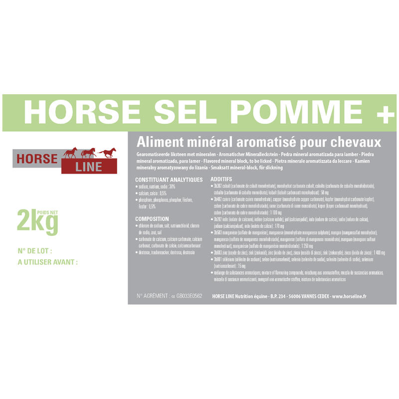 Blocco sale equitazione HORSE ROC 2 kg pony e cavallo mela 2 kg