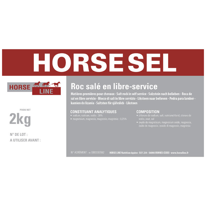 Lizawka solna dla konia i kuca Horse Roc czysta sól 2 kg