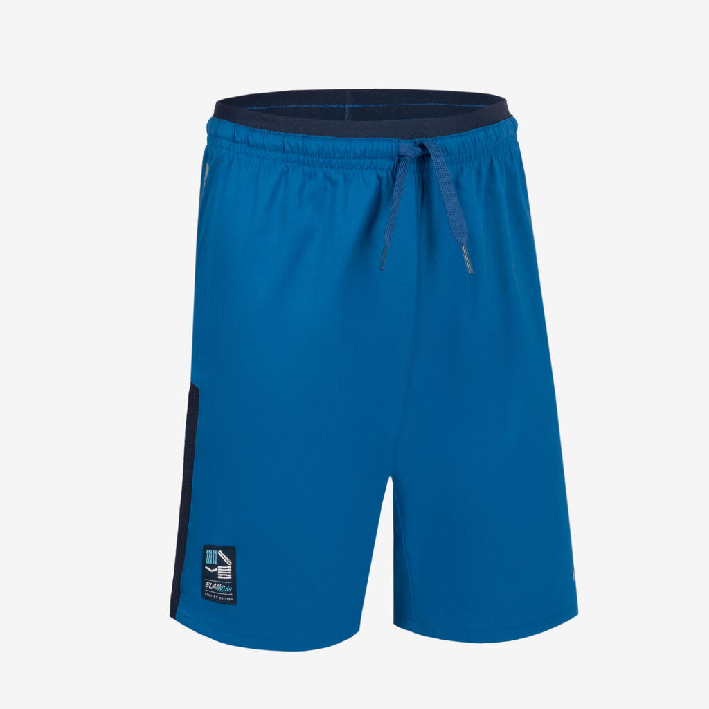 Short de Football KIDS Marine et Orange