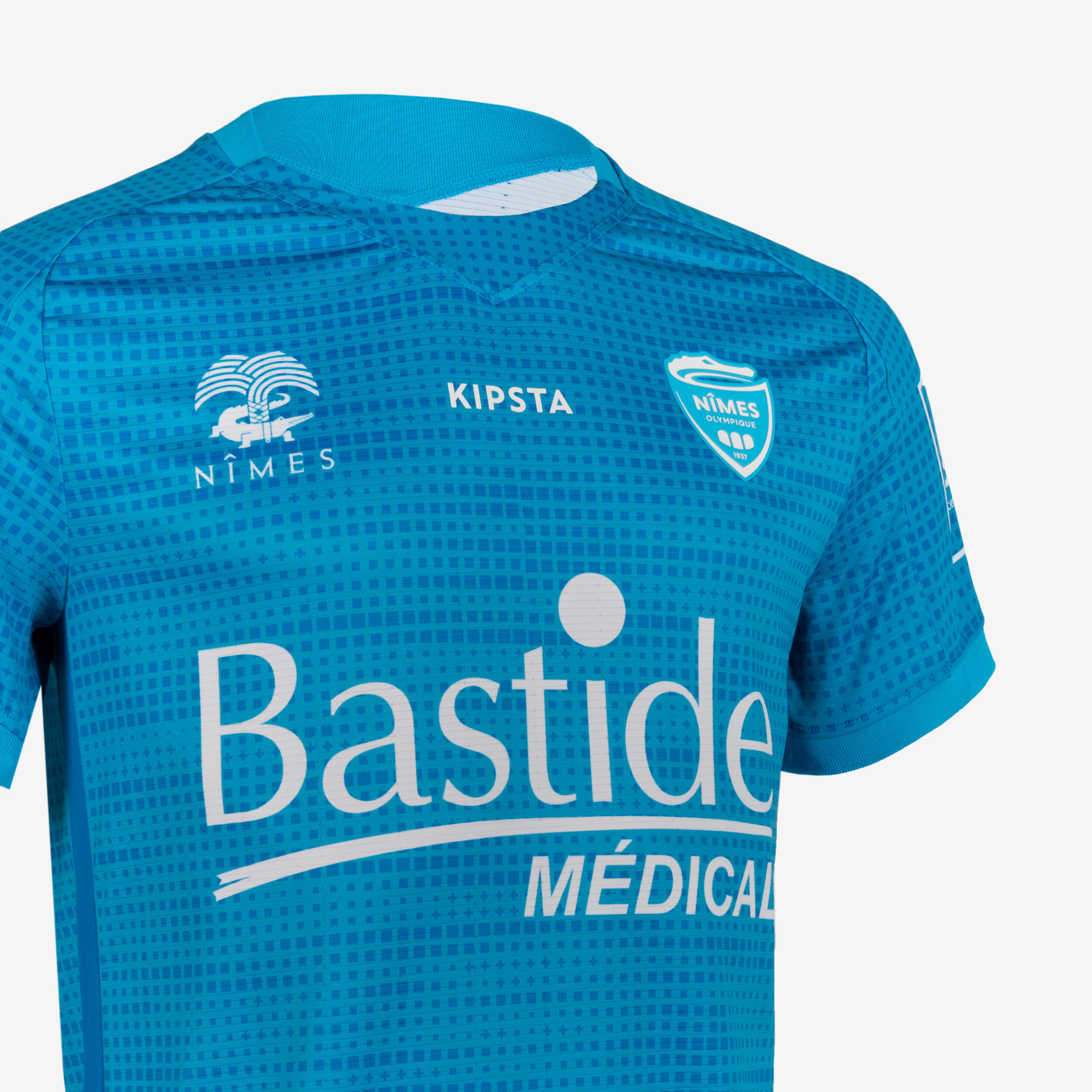 Authentiek voetbalshirt Nîmes Olympique 23/24 keeper blauw 3/7