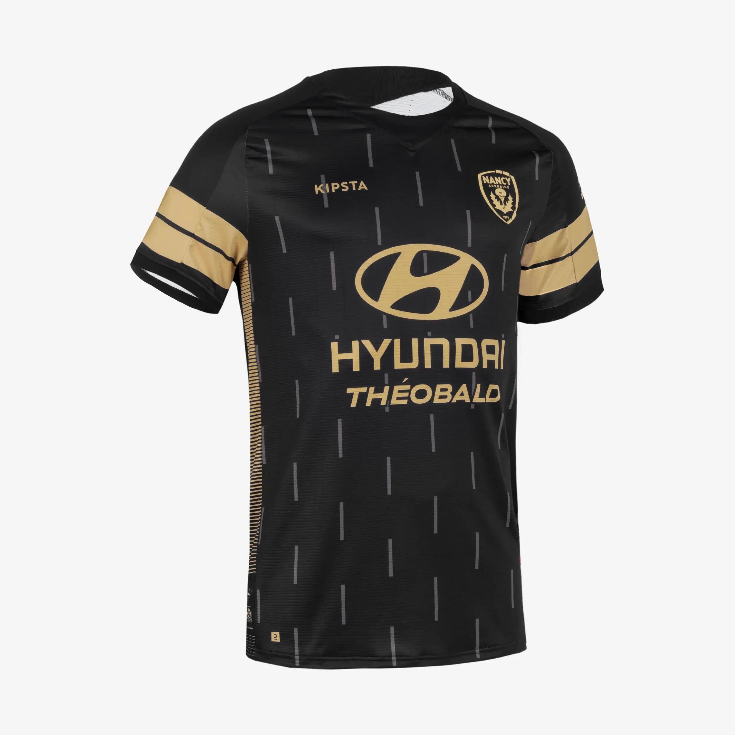 Authentiek voetbalshirt AS Nancy Lorraine 23/24 uit zwart oker 3/8
