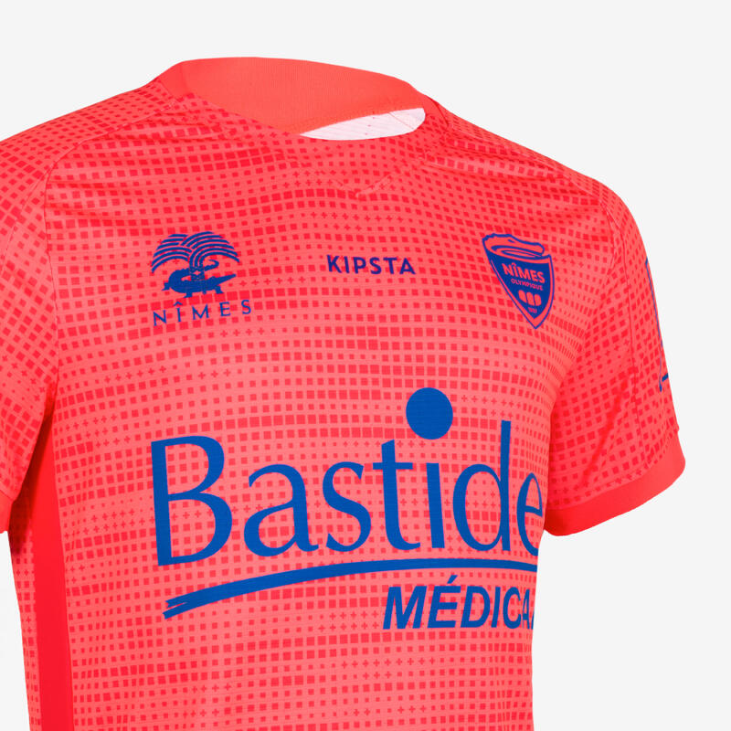 MAILLOT DE FOOTBALL AUTHENTIQUE NIMES OLYMPIQUE 23/24 GARDIEN ROSE FLUO