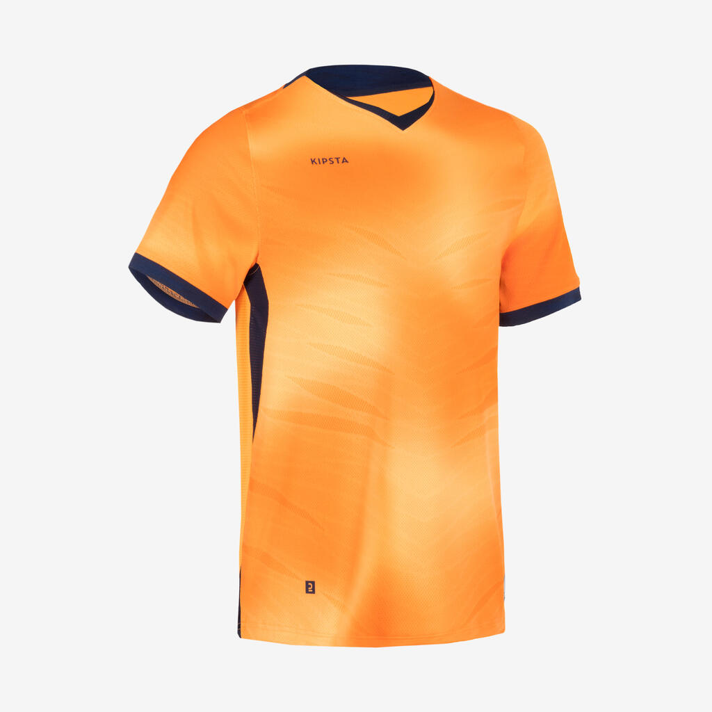 Damen/Herren Fussball Trikot kurzarm - CLR orange/marineblau