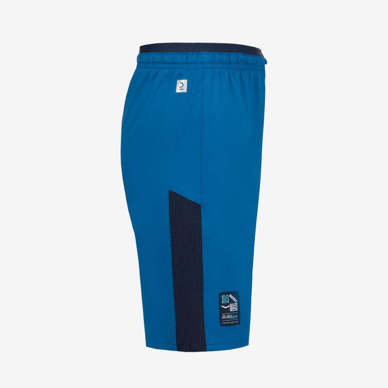 Voetbalshort voor kinderen blauw marineblauw