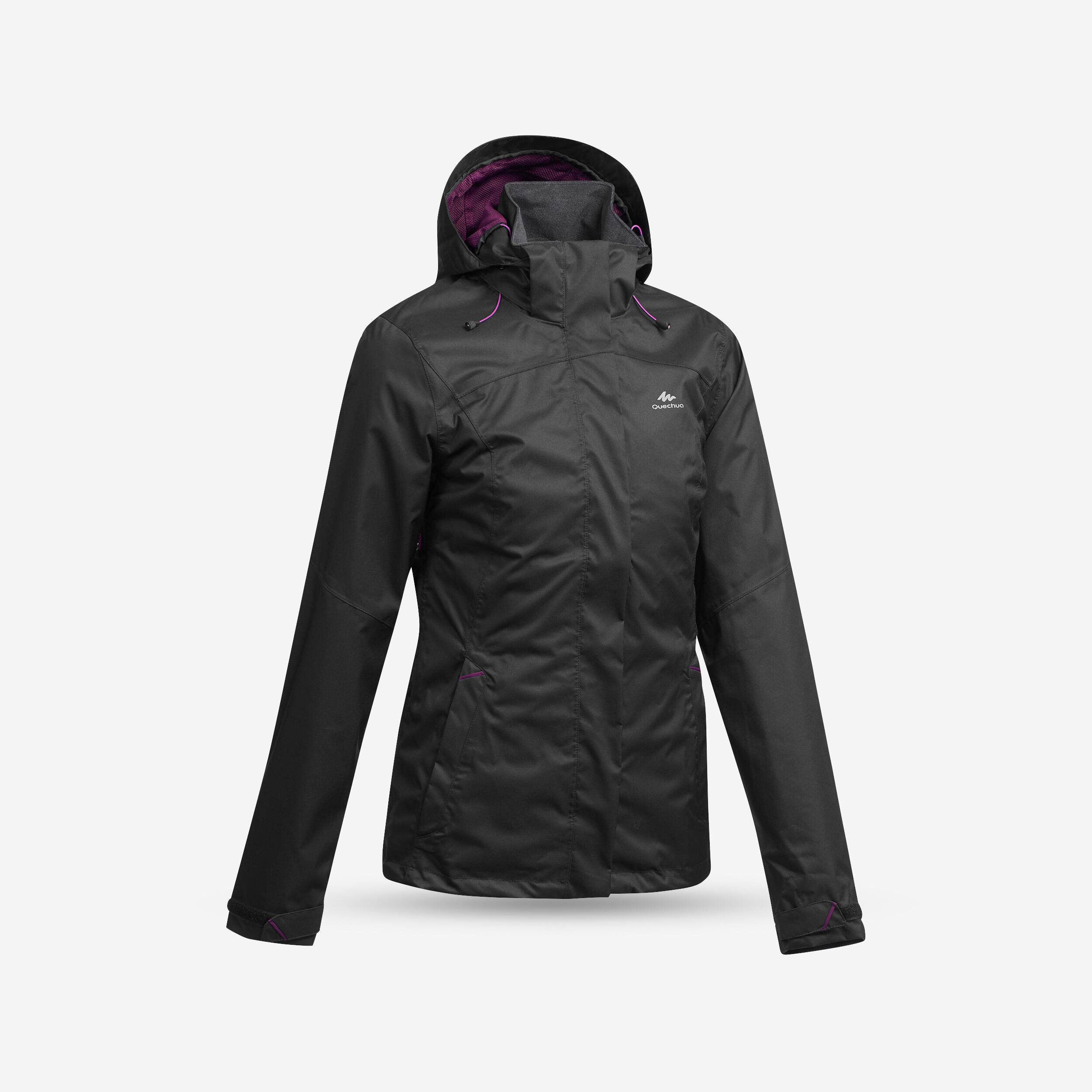 Women’s waterproof mountain walking jacket MH100 1/2