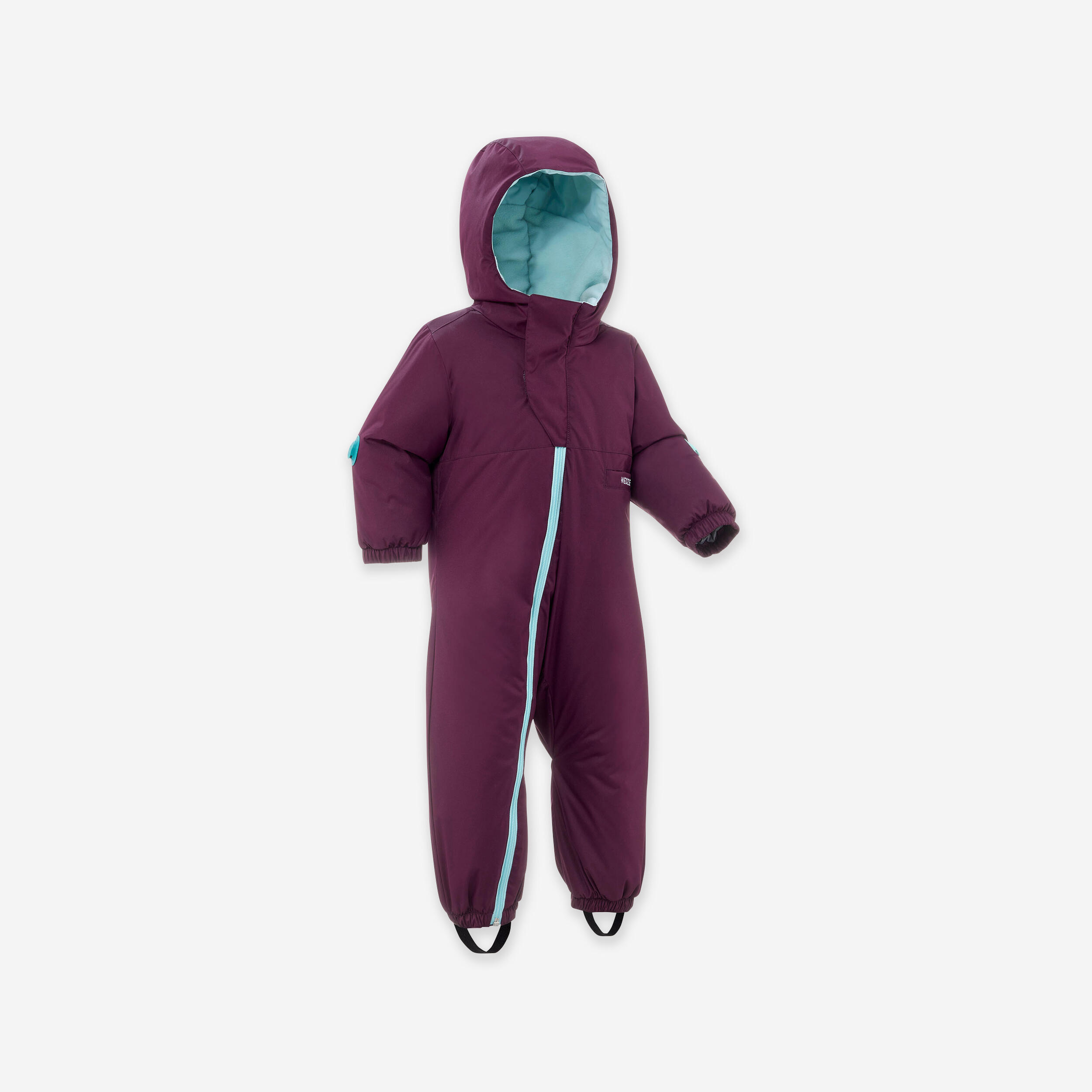 WEDZE WARM BABY SKI SUIT - 500 WARM LUGIKLIP - PURPLE