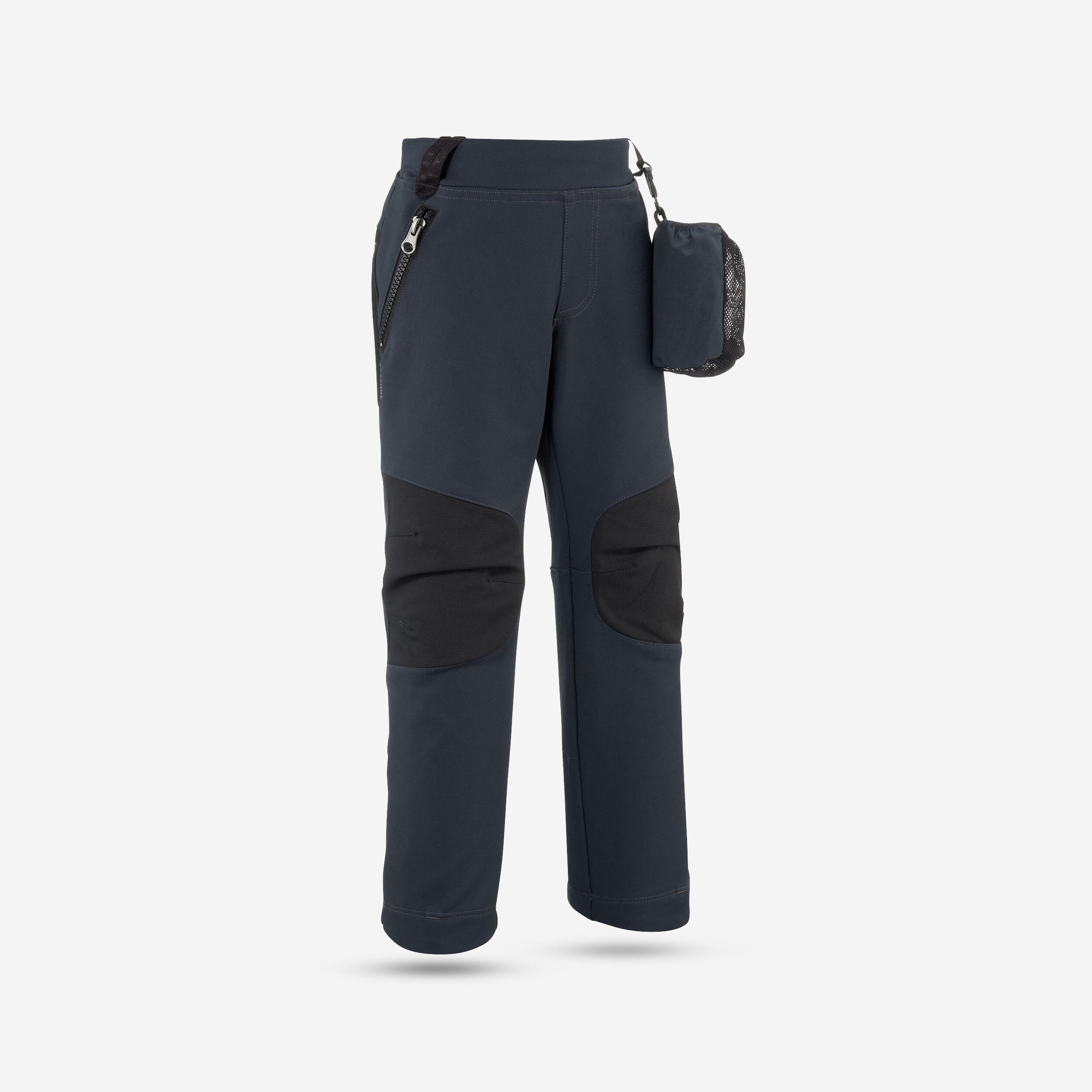 Kids’ Softshell Hiking Trousers - MH550 Aged 2-6 - Dark Grey 1/6