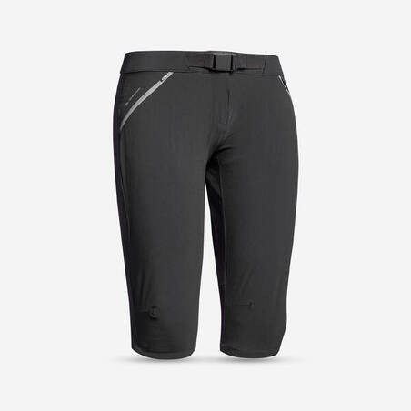 Women’s cropped mountain walking trousers MH500