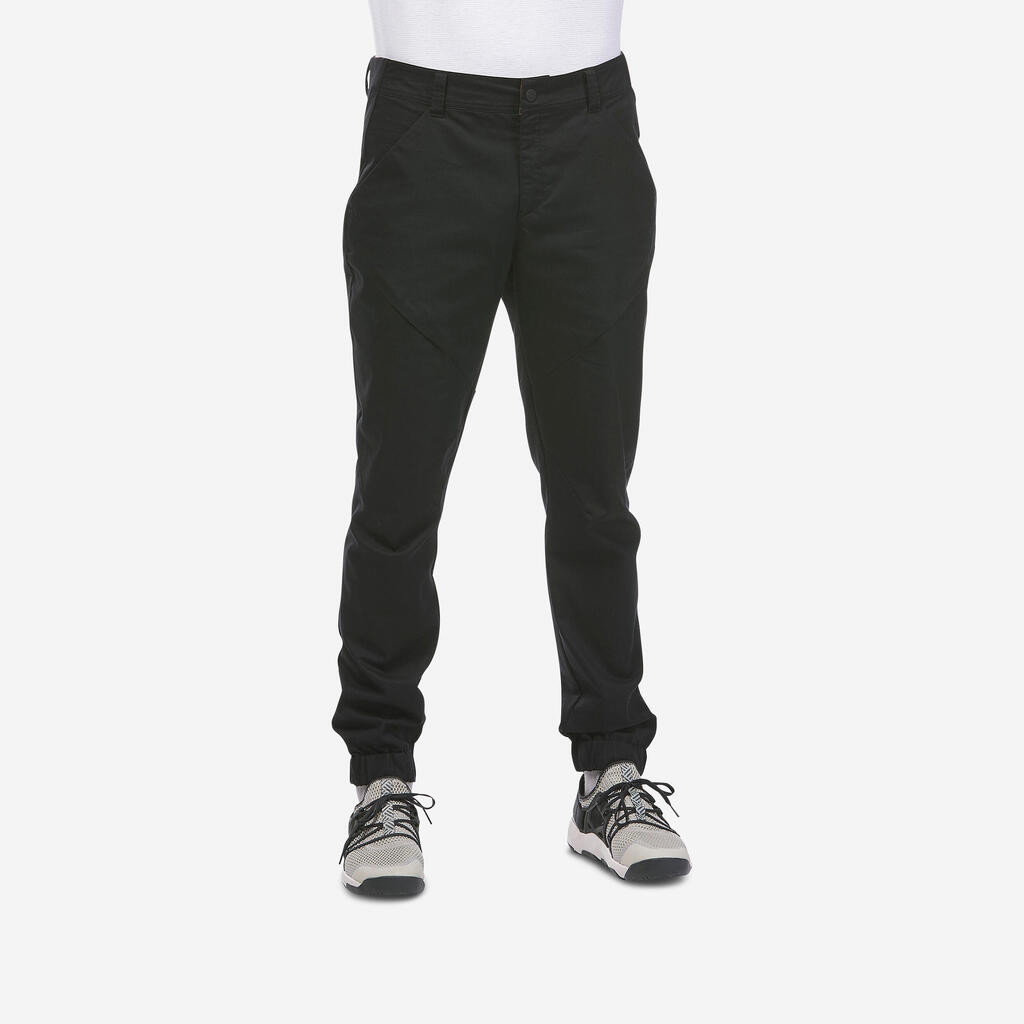Crne muške pantalone za pešačenje NH500