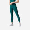 Women's shaping fitness cardio high-waisted leggings, emerald