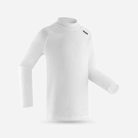 Camiseta térmica de esquí Niños BL100 Blanco crudo 