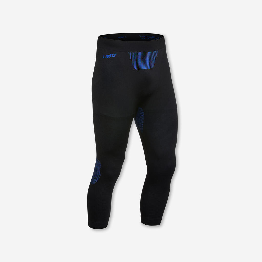 Sous-vêtement de ski thermique seamless homme, BL 500 Soft bas noir et bleu